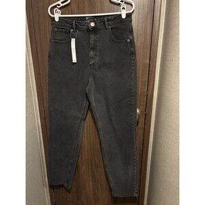 ASOS Jeans Womens 32/32 Washed Black Farleigh Slim Mom High Rise Casual Denim